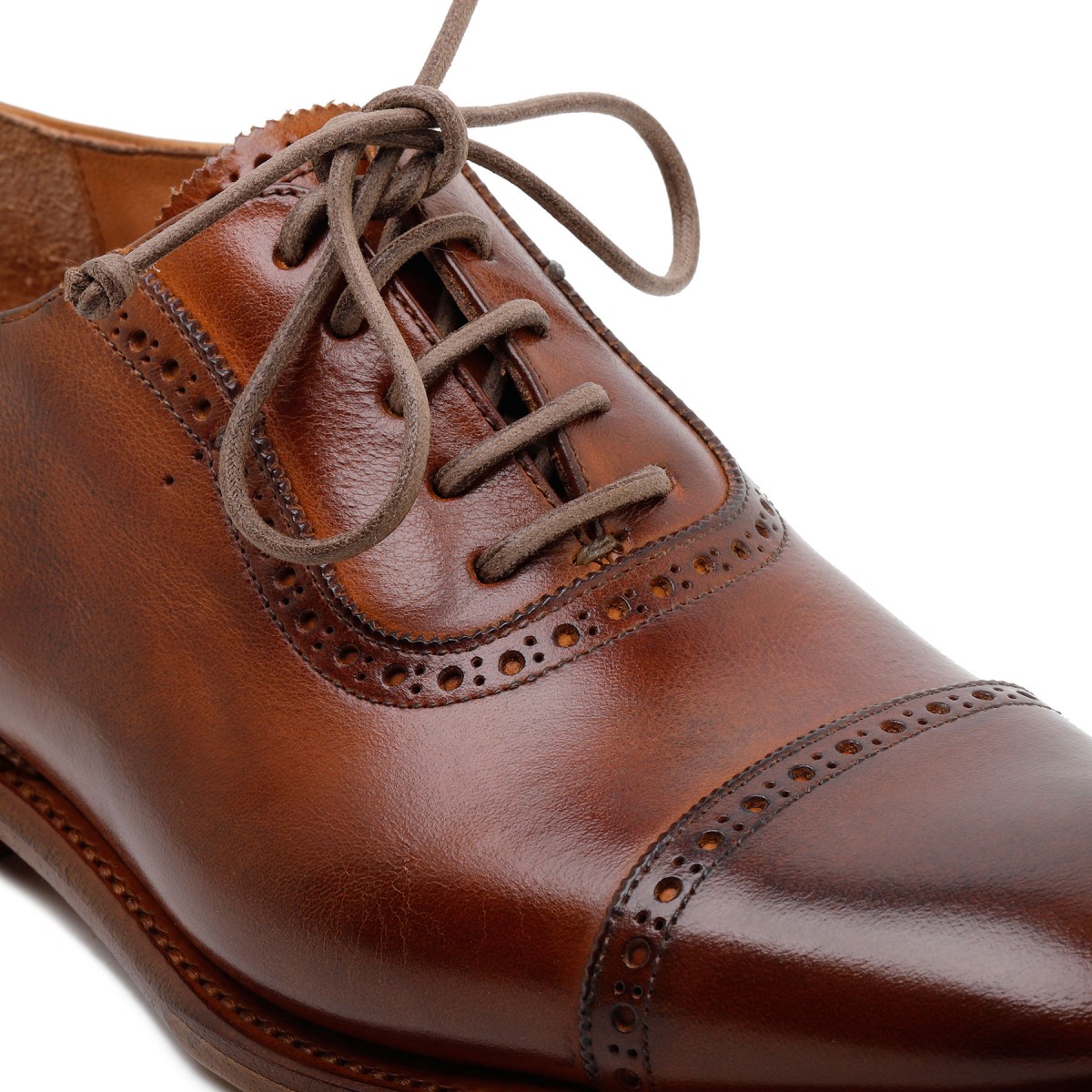 Lione brown leather lace-up shoes