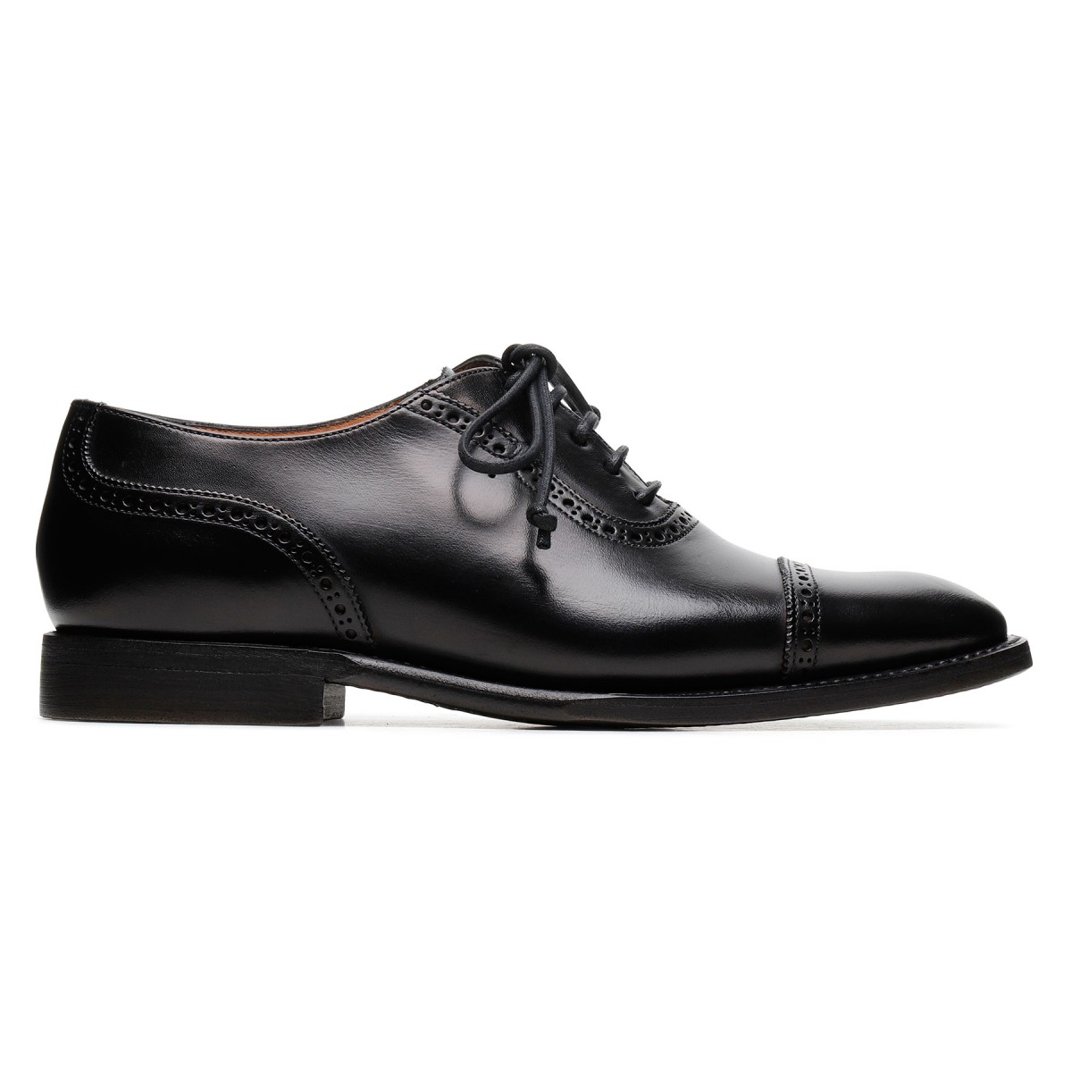 Lione black leather lace-up shoes
