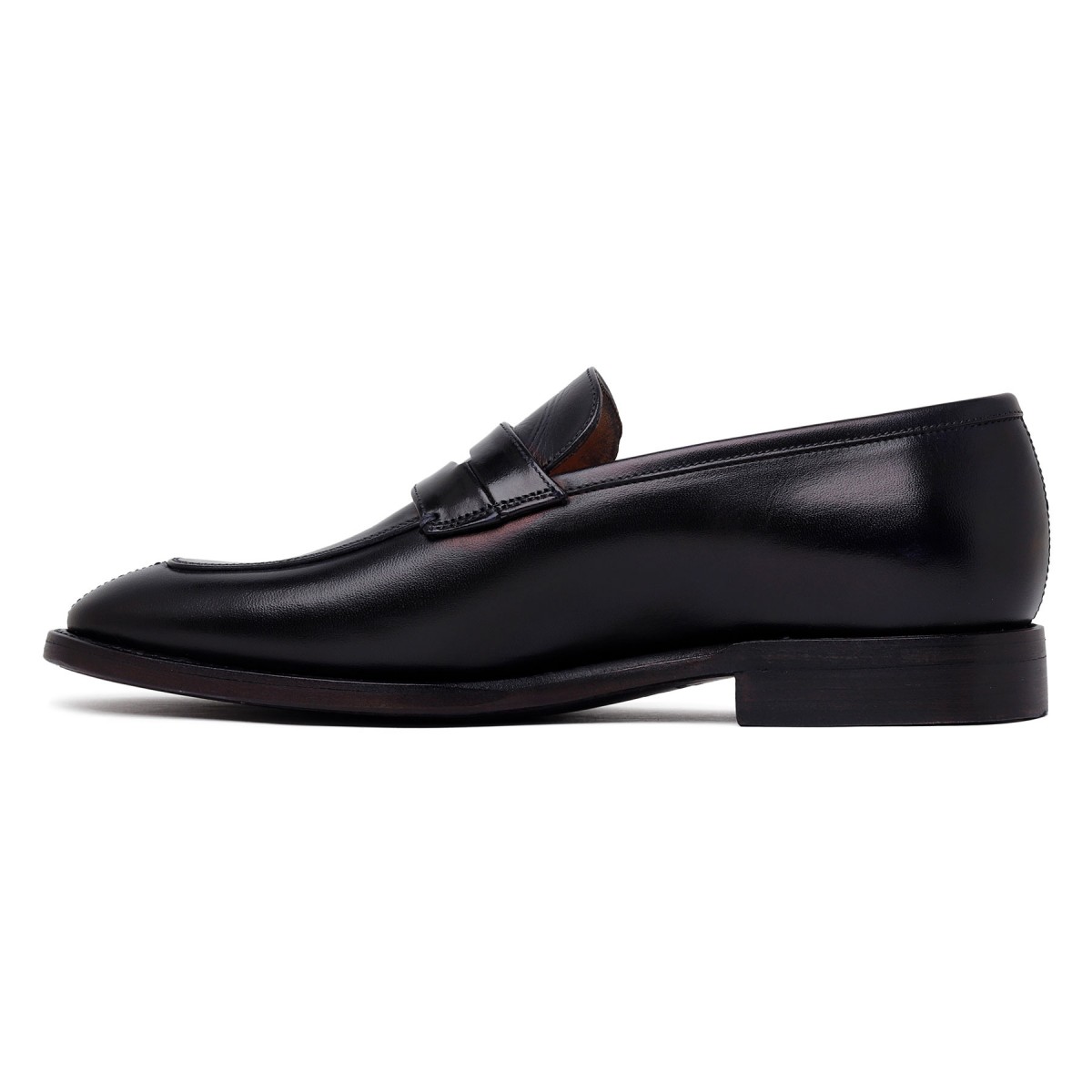Marsiglia navy leather loafers