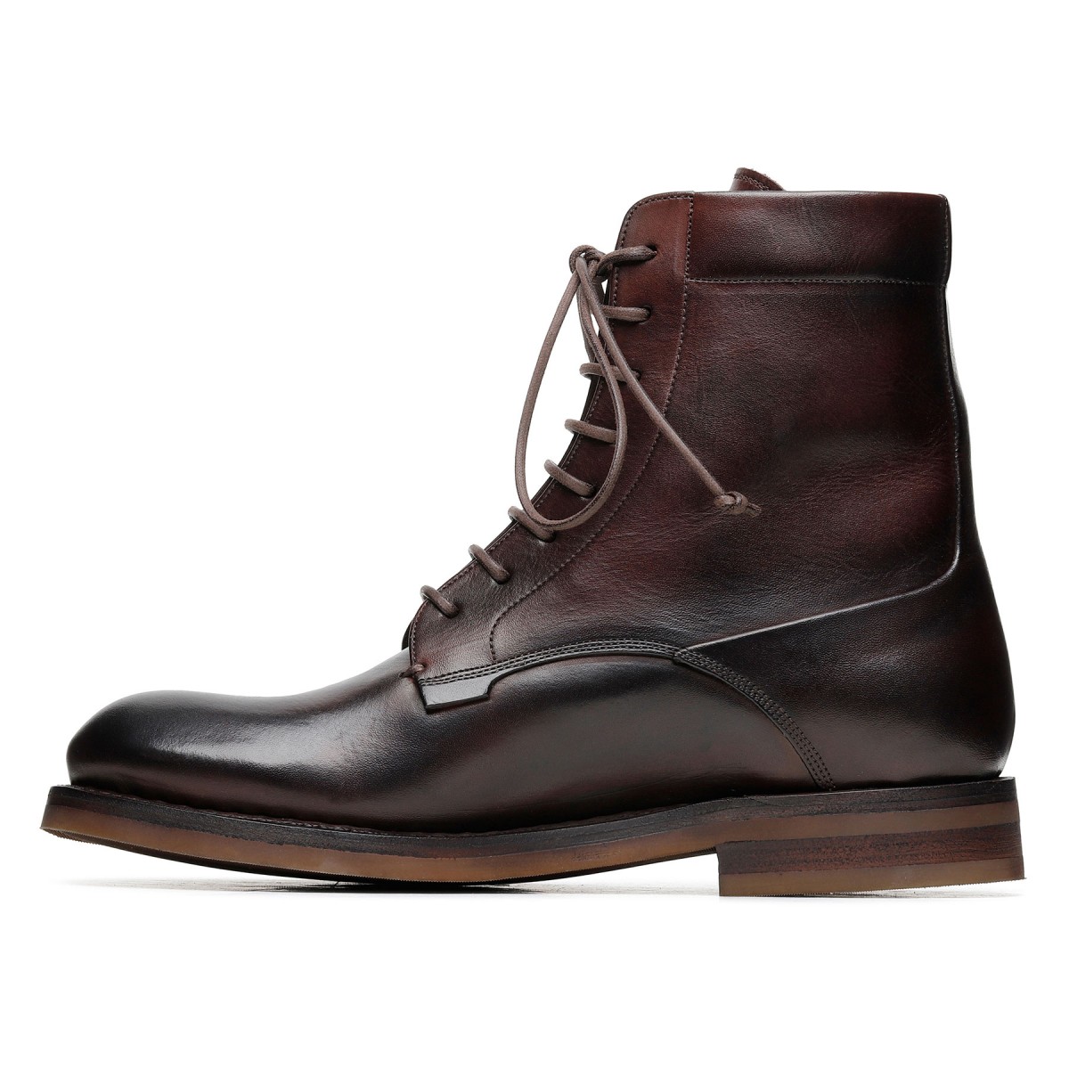 Courmayeur dark brown leather booties
