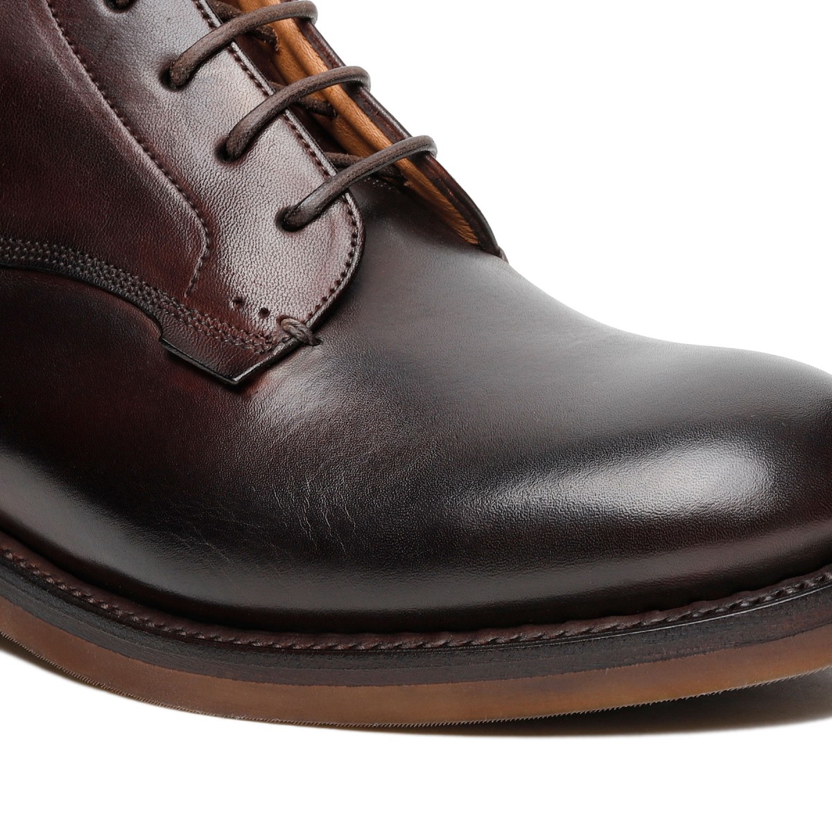 Courmayeur dark brown leather booties