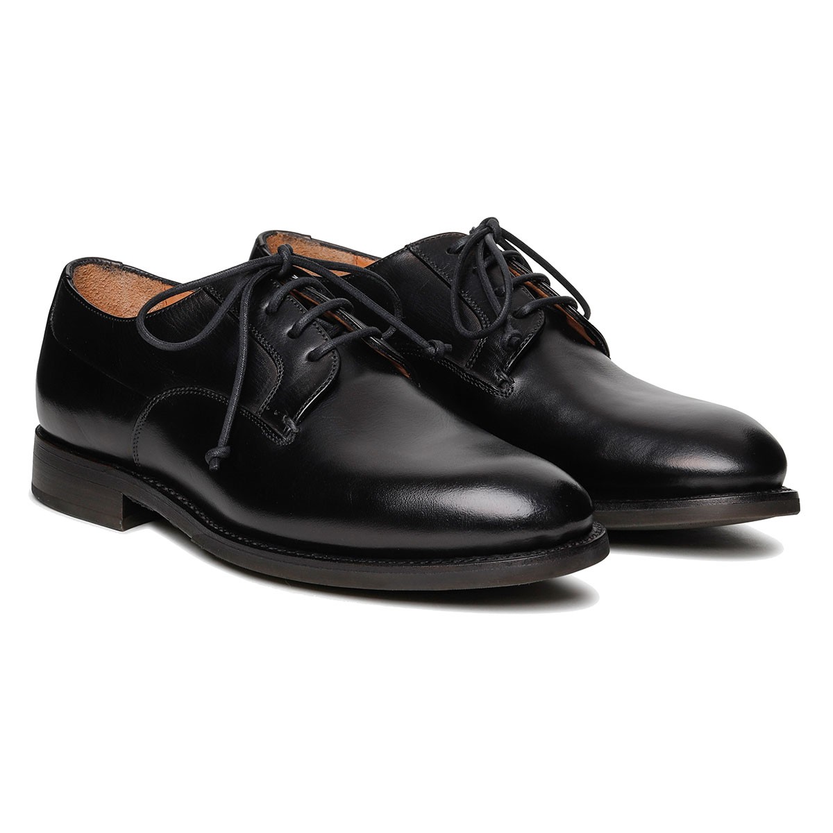 Firenze black leather Derby shoes