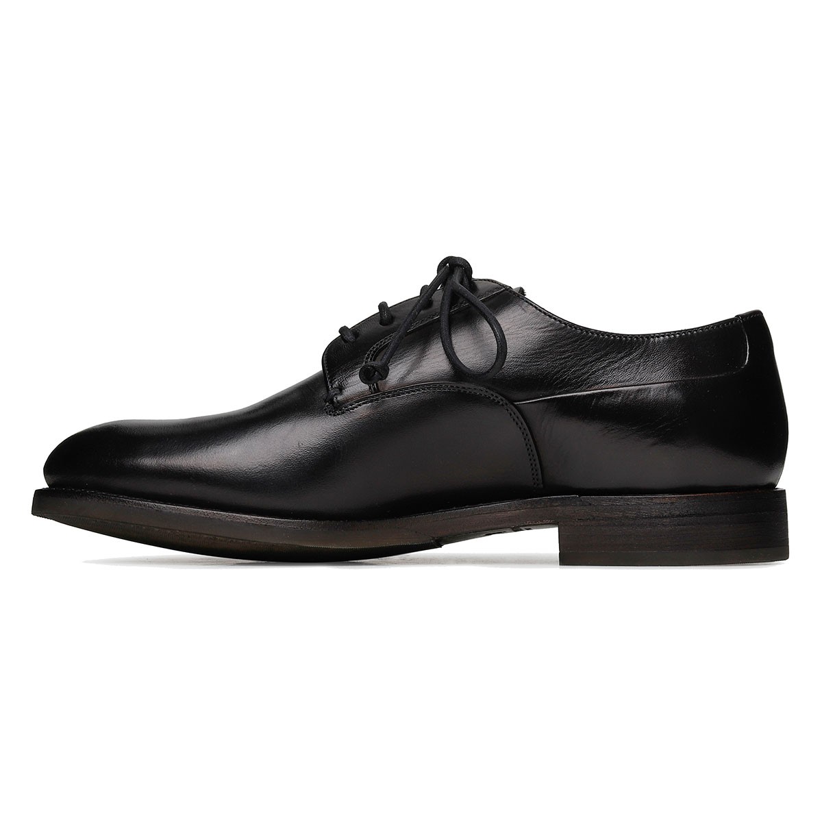 Firenze black leather Derby shoes