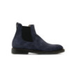 Blue suede ankle boots