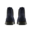Blue suede ankle boots