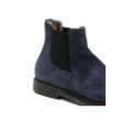 Blue suede ankle boots