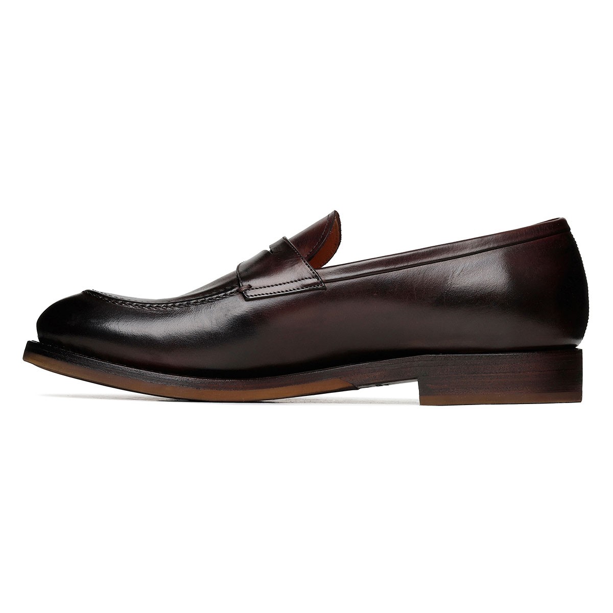 Bologna dark brown leather loafers