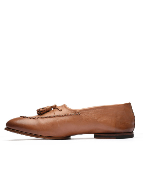 Brandy hue leather loafers