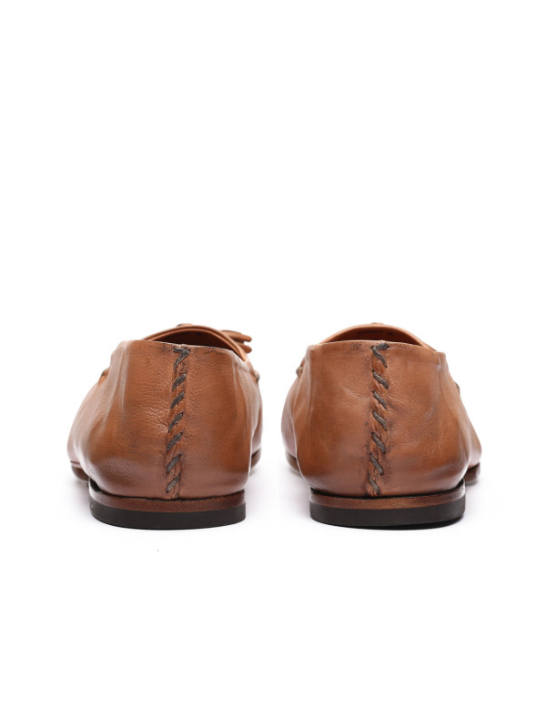 Brandy hue leather loafers