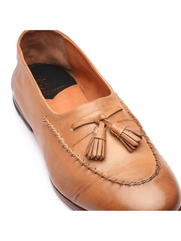 Brandy hue leather loafers