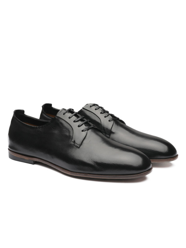 Black leather Derby shoes