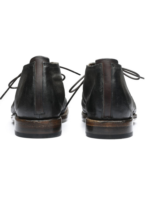 Dark brown leather ankle boots