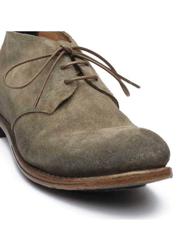 Khaki suede ankle boots