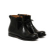 Black calf leather ankle boots