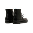 Black calf leather ankle boots
