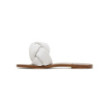 White woven leather sandals