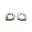 White woven leather sandals