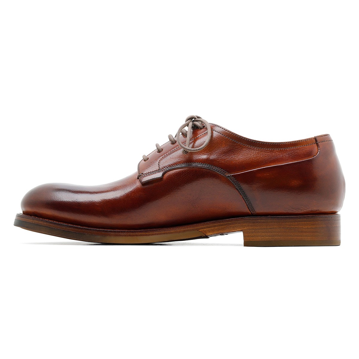 Zurigo brandy-hue leather Derby shoes