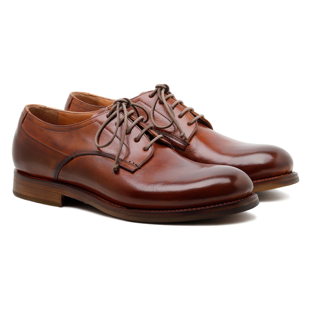 Zurigo brown leather Derby shoes
