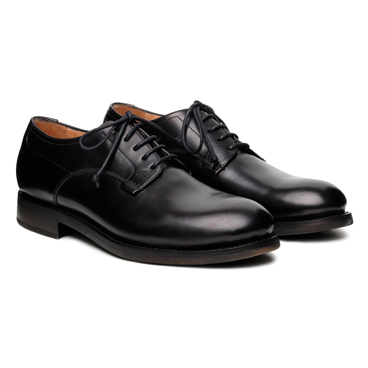 Zurigo black leather Derby shoes