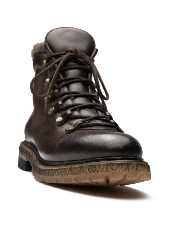 Ankle boot in dark brown elbamatt