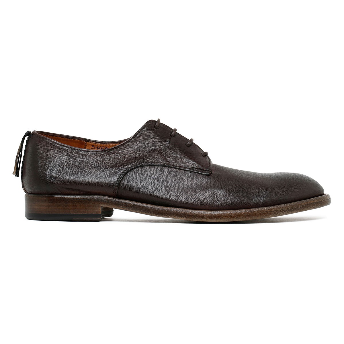 Derby shoes in chocolate Matrix leather