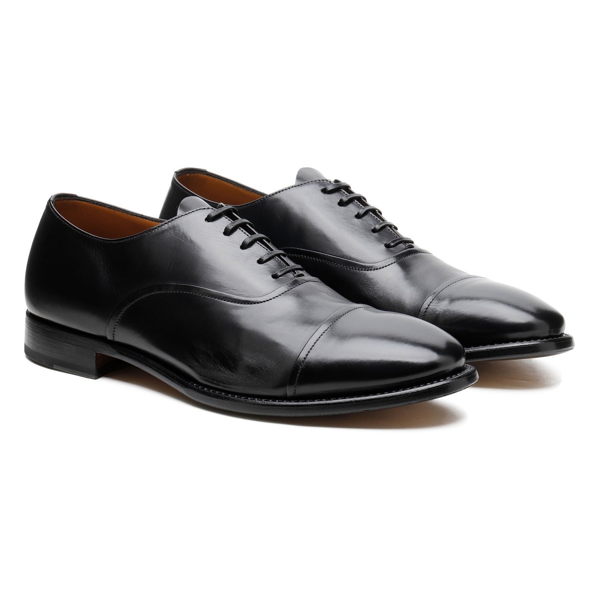 Black leather Derby shoes