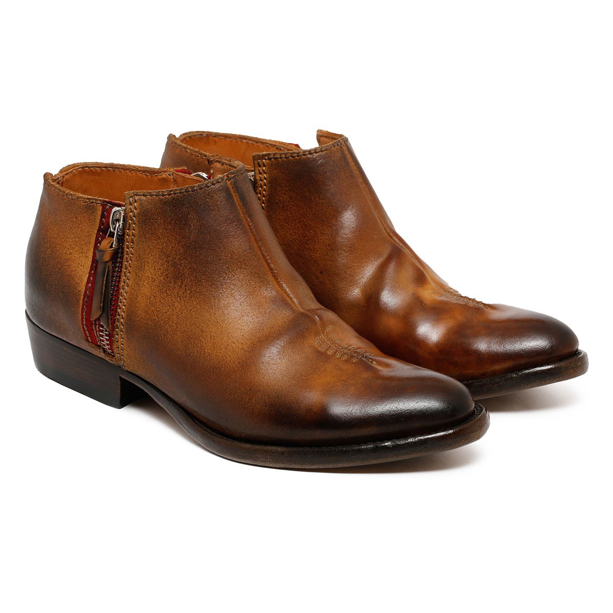 Degradé dark brown ankle boots