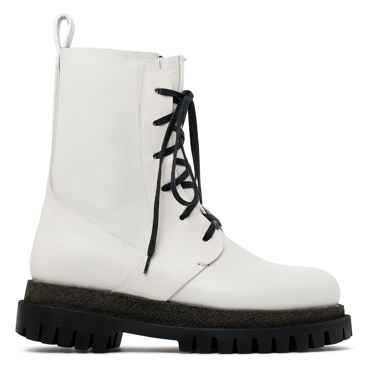 White combat boots