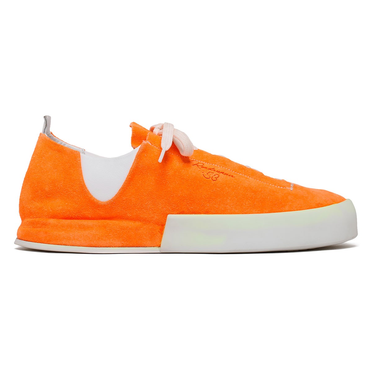 Nicosia orange velvet sneakers