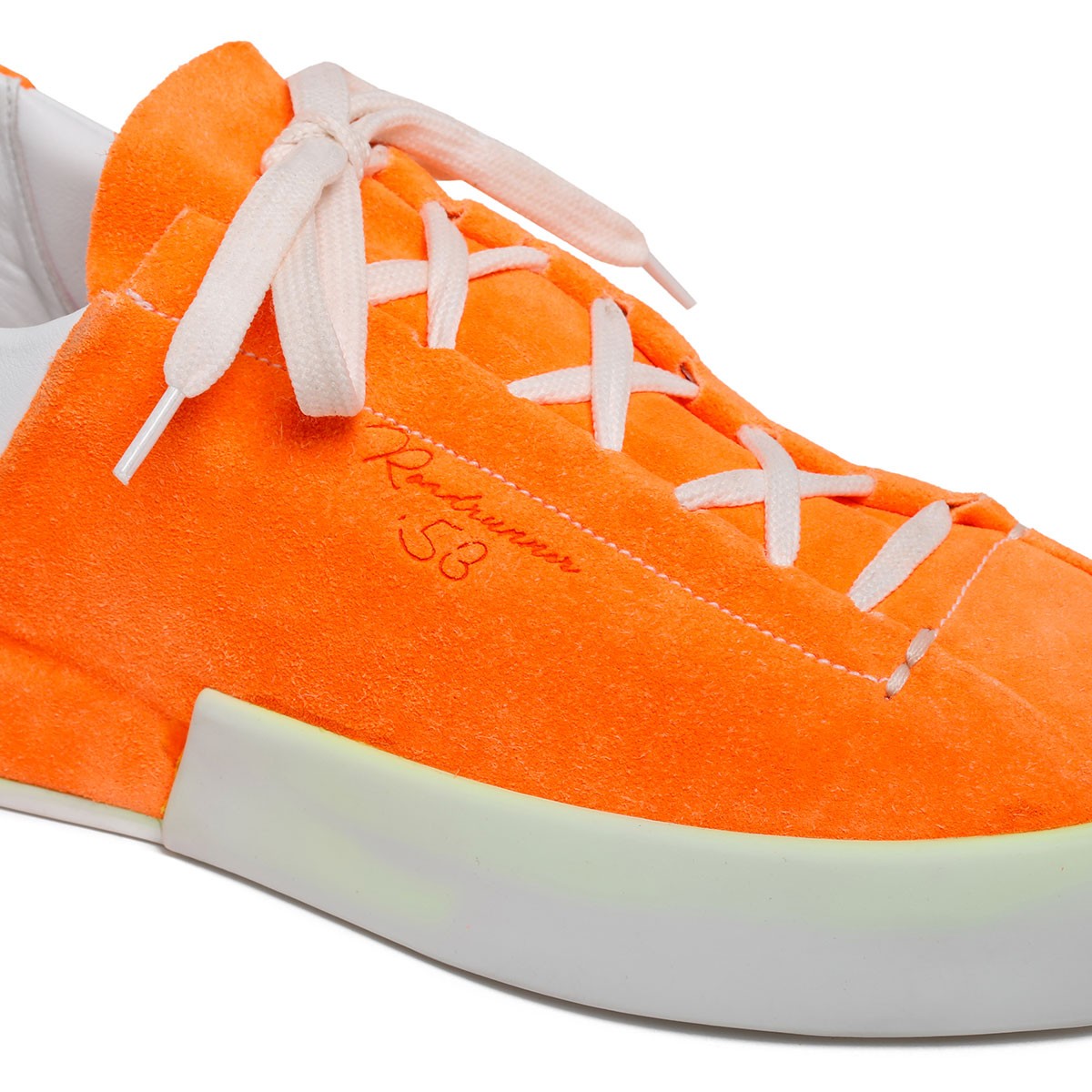 Nicosia orange velvet sneakers
