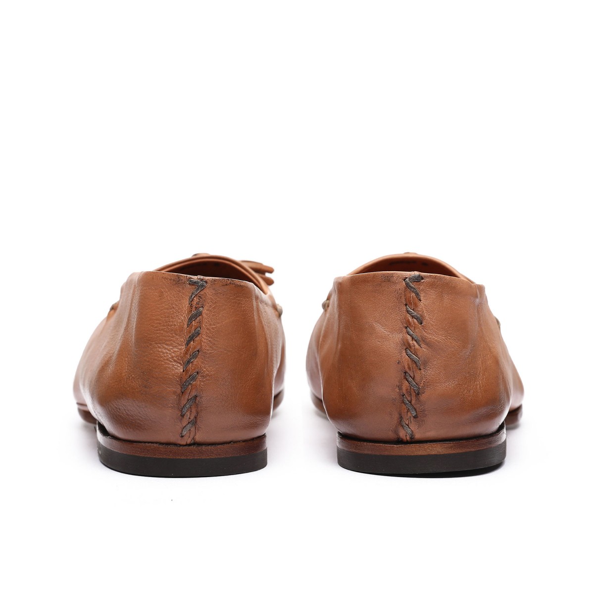 Brandy hue leather loafers