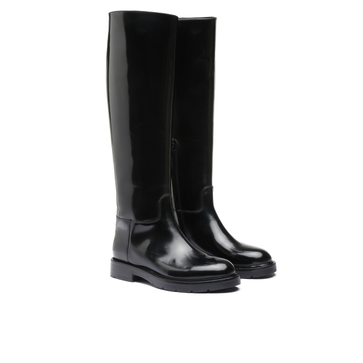Merini black leather boots
